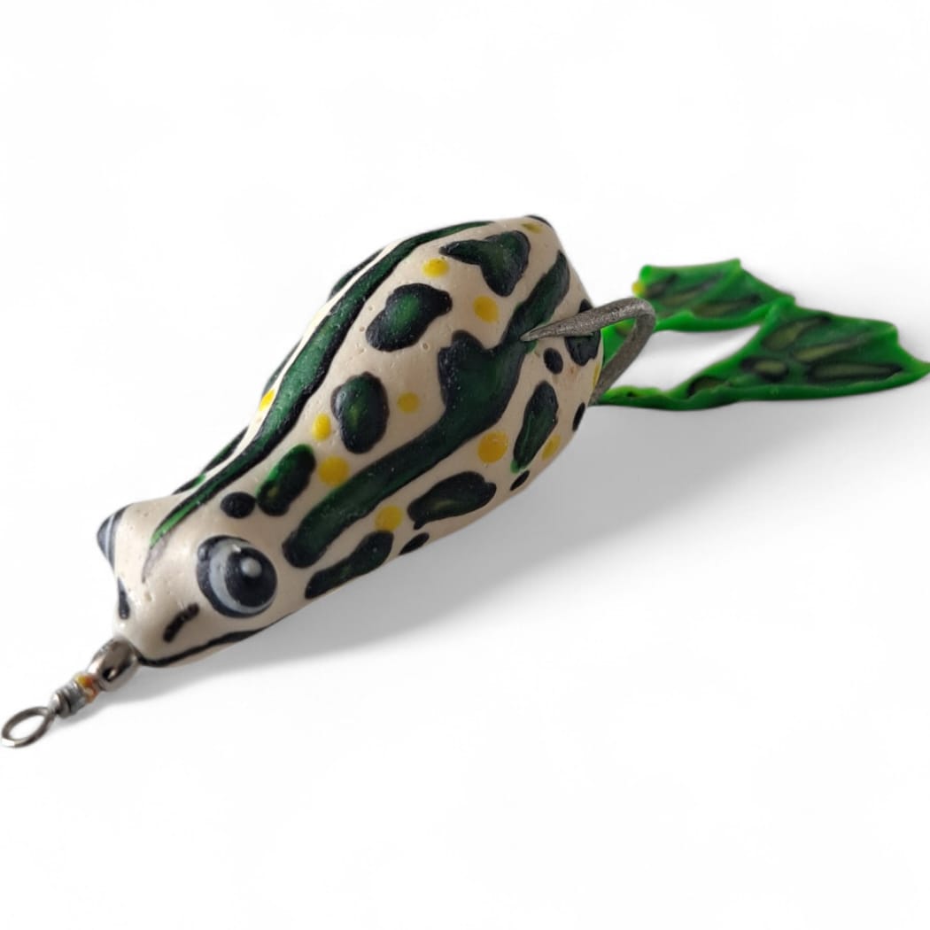 Beyaz Benekli Silikon Kurbağa