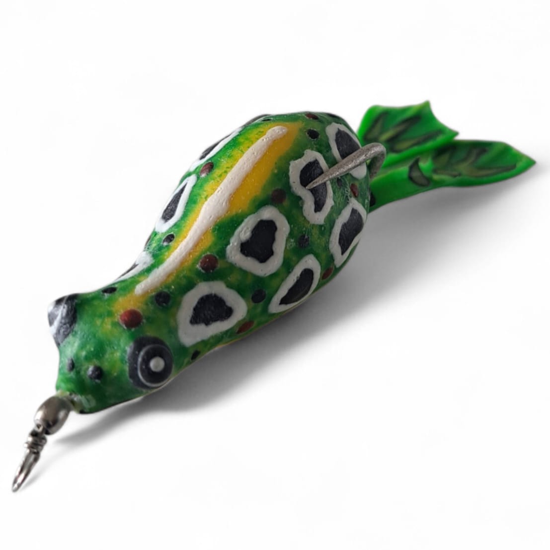 Yeşil-Sarı Benekli Silikon Kurbağa