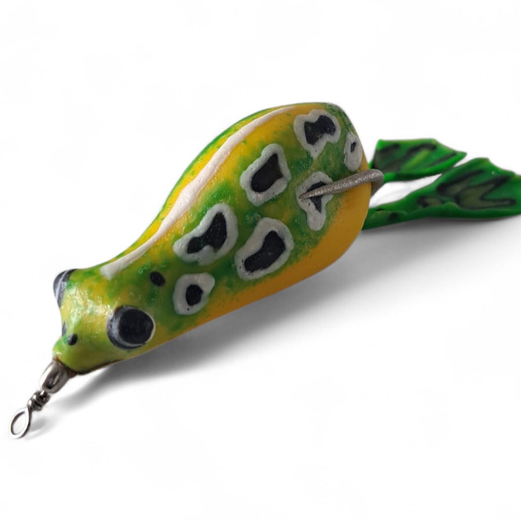 Sarı-Yeşil Benekli Silikon Kurbağa